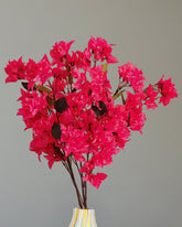 Alamkari India Fabric Artificial Bougainvillea Flower Sticks (3 Sticks, 78 cm)